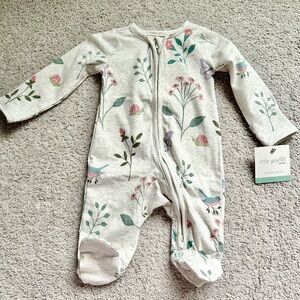 NWT Little Planet Organic by carter's Sleeper Botanical Butterfly Print